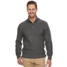 Men's Haggar Regular-fit Textured Mockneck Sweater, Size: Xl, Med Grey
