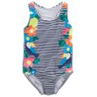 Girls 4-8 Carter's Striped Tropical One-piece Swimsuit, Size: 6-6x, Multi
