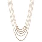 Simply Vera Vera Wang Multi Strand Long Necklace, Women's, Light Pink