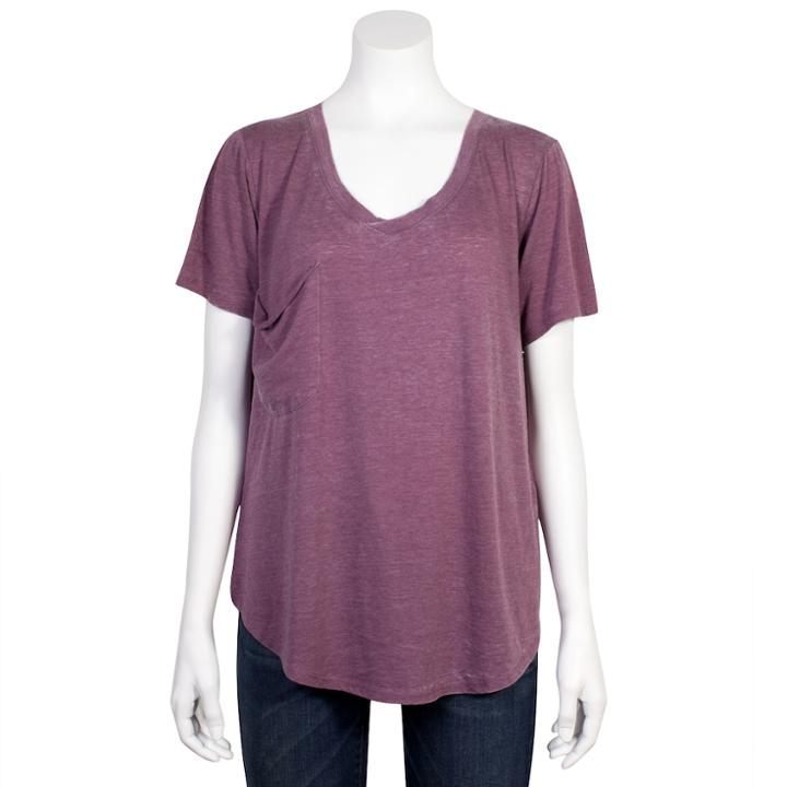 Juniors' Grayson Threads Relaxed Burnout Tee, Teens, Size: Xl, Dark Red