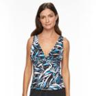Women's Trimshaper Tummy Slimmer Empire Tankini Top, Size: 12, Oxford