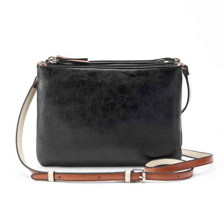 Mondani Brea Double Entry Crossbody Bag, Women's, Black