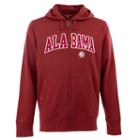 Men's Alabama Crimson Tide Signature Zip Front Fleece Hoodie, Size: Large, Red