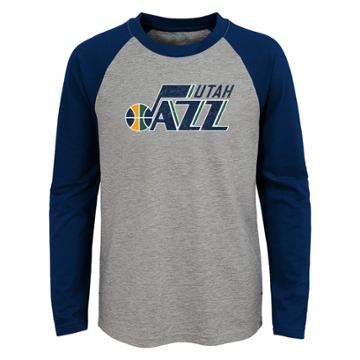 Boys 4-18 Utah Jazz Fadaway Tee, Size: 16-18, Grey