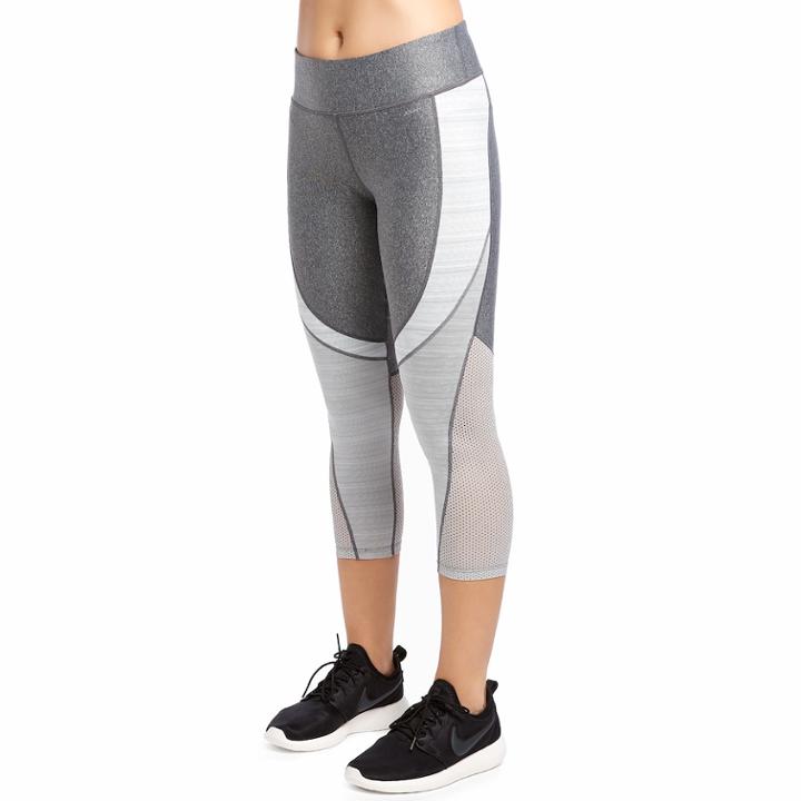 Women's Jockey Sport Stride Capri Leggings, Size: Xl, Med Grey