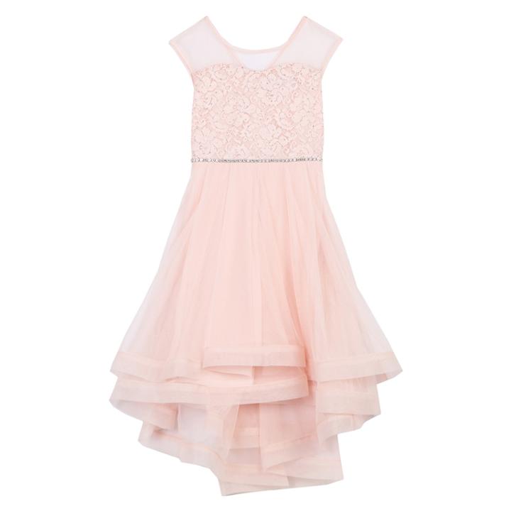 Girls 7-16 Speechless Floral Lace Bodice Dress, Size: 16, Light Pink
