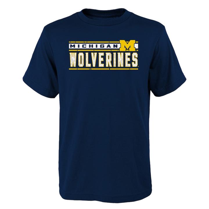 Boys' 4-18 Michigan Wolverines Regeneration Tee, Size: 8-10, Dark Blue