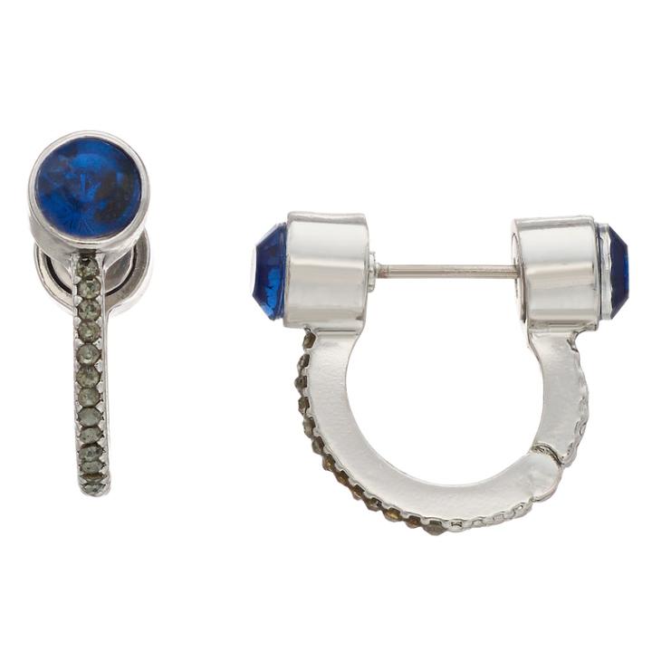 Simply Vera Vera Wang Simulated Crystal Front Back Hoop Earrings, Women's, Blue