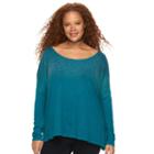 Plus Size Rock & Republic&reg; Ombre Dolman Top, Women's, Size: 0x, Green