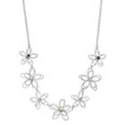 Mudd&reg; Wire Flower Necklace, Women's, Gold