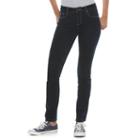 Juniors' So&reg; Perfectly Soft Embroidered Skinny Jeans, Girl's, Size: 7, Dark Blue