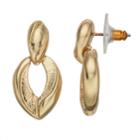 Napier Textured & Polished Teardrop Earrings, Women's, Gold