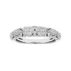 14k Gold 1/5 Carat T.w. Igl Certified Diamond Art Deco Wedding Ring, Women's, Size: 6, White