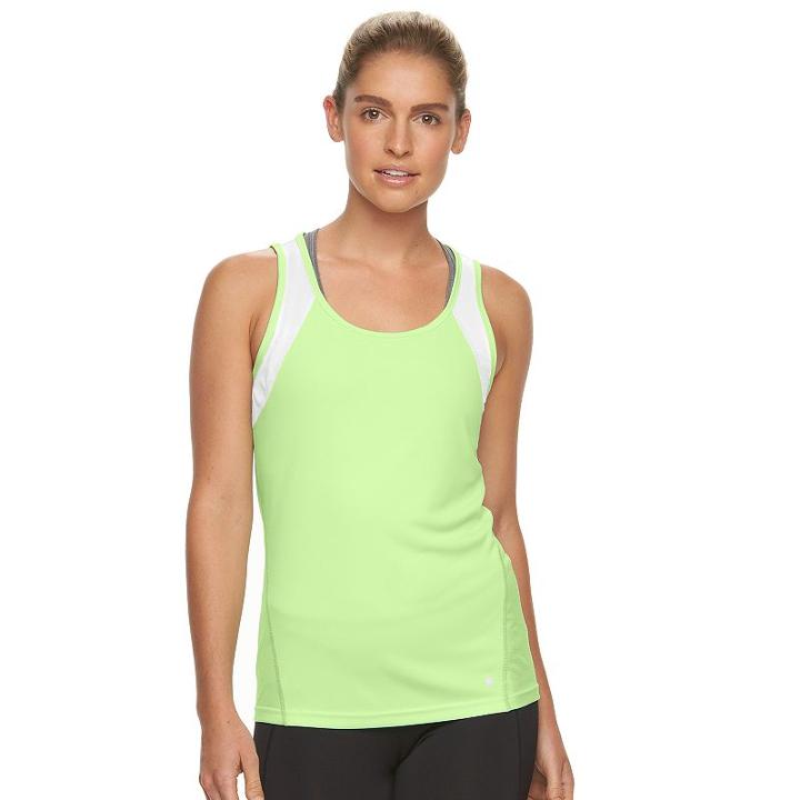 Women's Tek Gear&reg; Performance Base Layer Workout Tank, Size: Xs, Brt Green