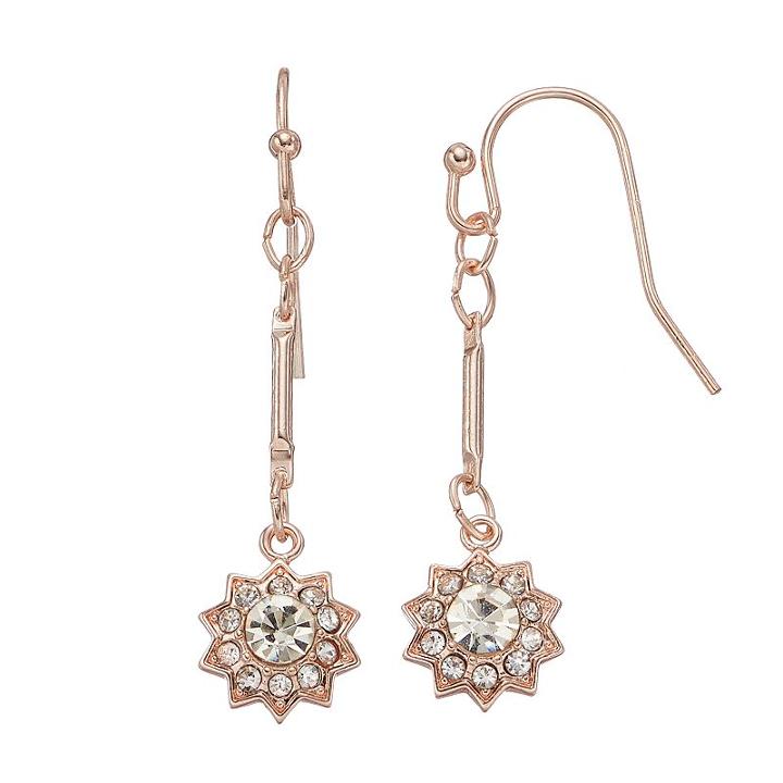 Lc Lauren Conrad Starburst Nickel Free Linear Drop Earrings, Women's, Light Pink