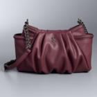 Simply Vera Vera Wang Morris Pleated Crossbody Bag, Women's, Dark Pink