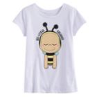 Girls 7-16 Bee-utilful Dreamer Glitter Graphic Tee, Size: Small, White