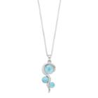 Sterling Silver Larimar Swirl Pendant Necklace, Women's, Size: 18, Blue