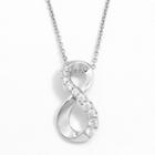 Sterling Silver 1/5-ct. T.w. Diamonluxe Infinity Pendant, Women's, White