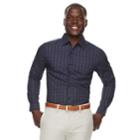 Men's Haggar Classic-fit Tuckless Button-down Shirt, Size: Small, Blue (navy)