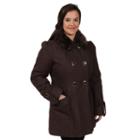 Plus Size Excelled Wool-blend Walker Coat, Women's, Size: 1xl, Brown