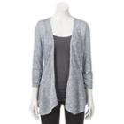 Juniors' Candie's&reg; Ruched Peplum Cardigan, Girl's, Size: Medium, Blue