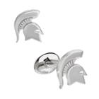 Dayna U Sterling Silver Michigan State Spartans Cuff Links, Men's, Grey