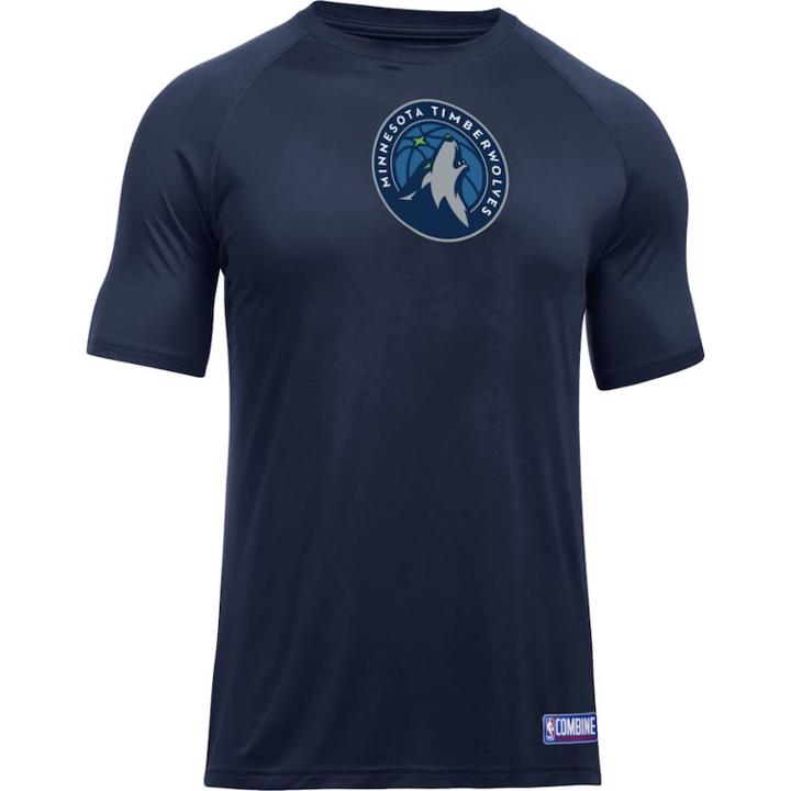 Men's Under Armour Minnesota Timberwolves Primary Logo Tech Tee, Size: Xxl, Blue (navy)