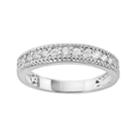 Silver-plated Cubic Zirconia Ring, Women's, White