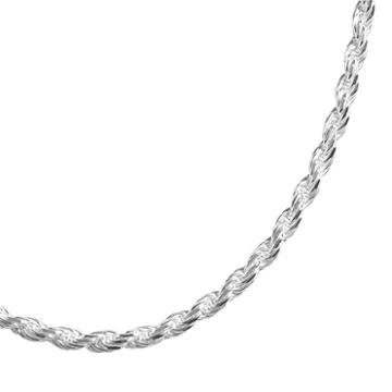 Sterling Silver 16-in. Diamond-cut Rope Chain Necklace, Women's, Size: 16, Grey
