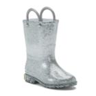 Western Chief Glitter Toddler Girls' Waterproof Rain Boots, Size: 7 T, Silver