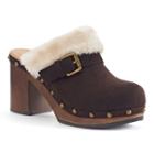 Unionbay Samantha Women's High Heel Clogs, Girl's, Size: 10, Dark Brown