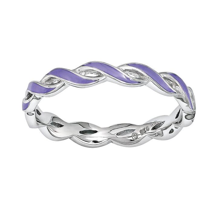 Stacks And Stones Sterling Silver Stack Ring, Women's, Size: 9, Purple