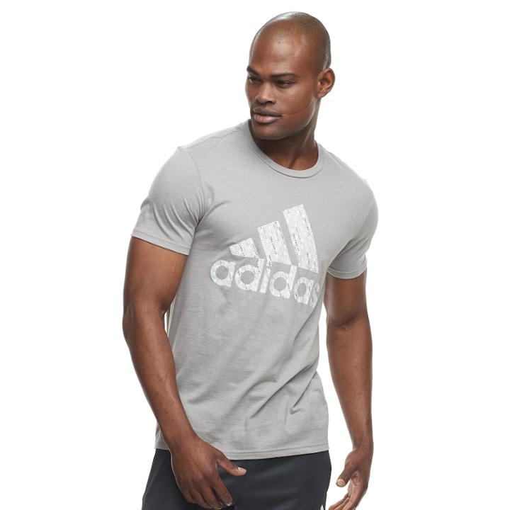 Men's Adidas Dazzle Tee, Size: Small, Med Grey