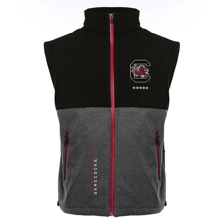 Men's Franchise Club South Carolina Gamecocks Fusion Softshell Vest, Size: 3xl, Black