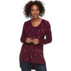Women's Apt. 9&reg; High-low Tunic, Size: Xl, Dark Red