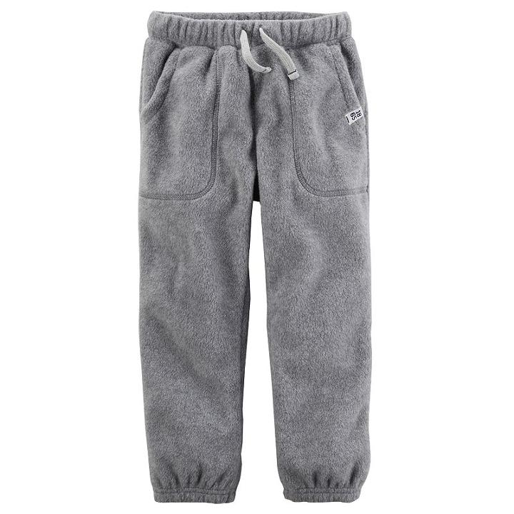 Boys 4-7 Carter's Fleece Pants, Size: 8, Light Grey