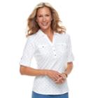Women's Croft & Barrow&reg; Utility Polo, Size: Xl, White