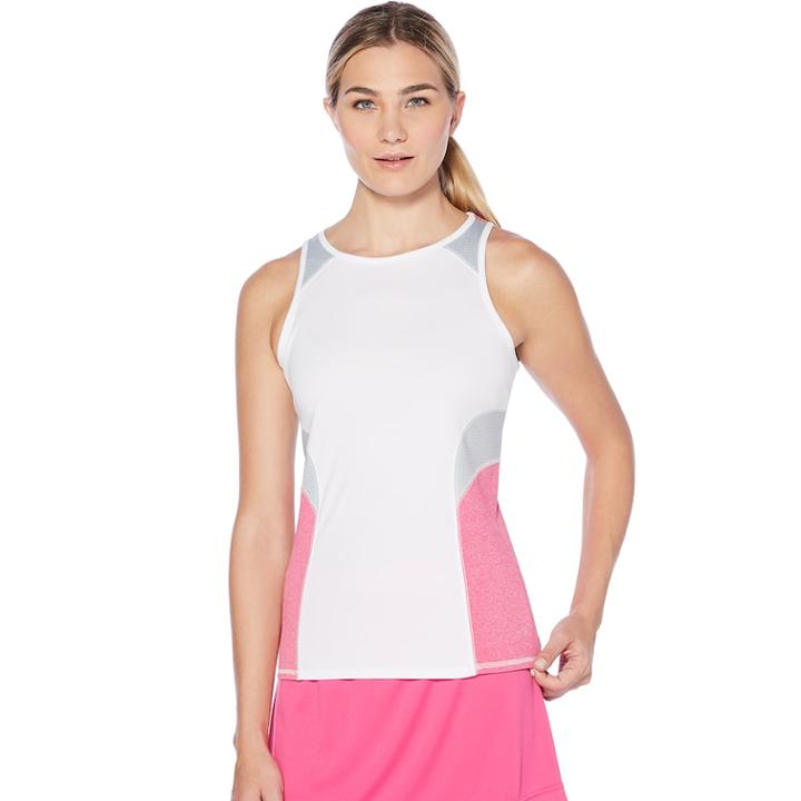 Women's Grand Slam Heathered Racerback Tennis Tank, Size: Small, Light Pink