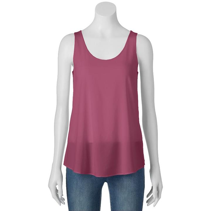 Juniors' Pink Republic High-low Tank Top, Kids Unisex, Size: Xs