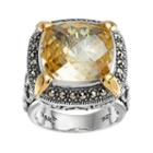 Lavish By Tjm Sterling Silver Cubic Zirconia & Marcasite Halo Ring, Women's, Size: 6, Multicolor