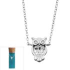 Sterling Silver Owl Necklace, Women's, Grey