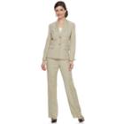 Women's Le Suit Melange Crepe 2-button Pant Suit, Size: 12, Turquoise/blue (turq/aqua)