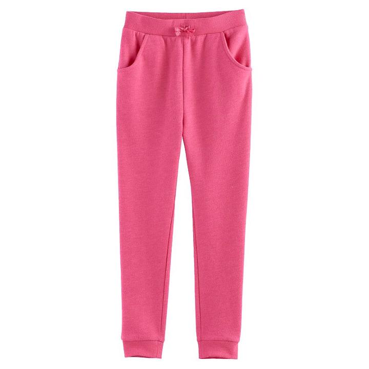 Girls 4-10 Jumping Beans&reg; Fleece Jogger Pants, Size: 5, Pink