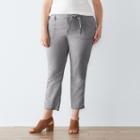 Plus Size Sonoma Goods For Life&trade; Utility Twill Ankle Pants, Women's, Size: 18 W, Grey (charcoal)