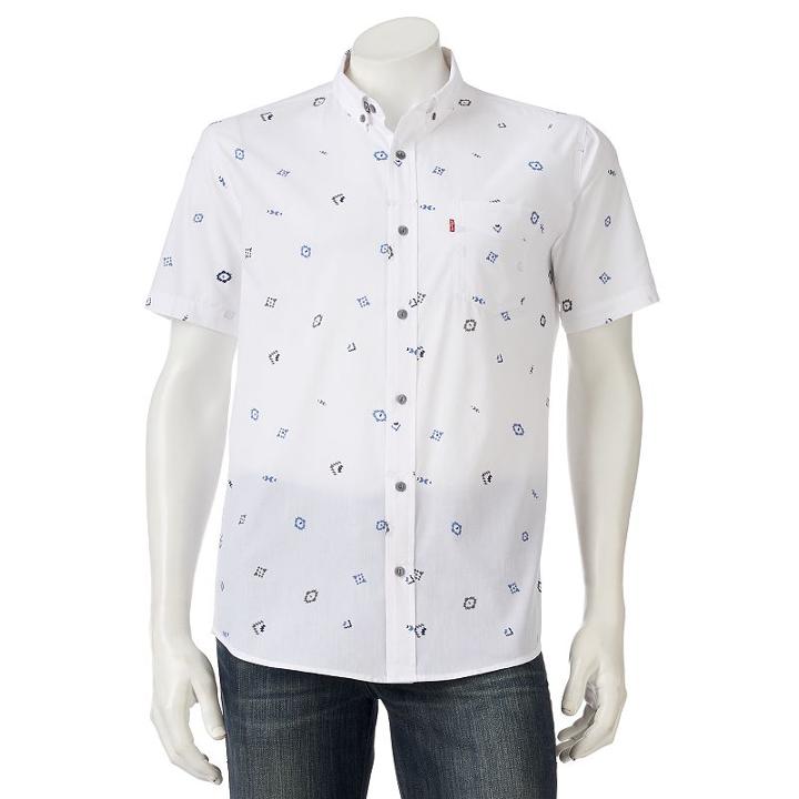 Men's Levi's&reg; Button-down Shirt, Size: Medium, White