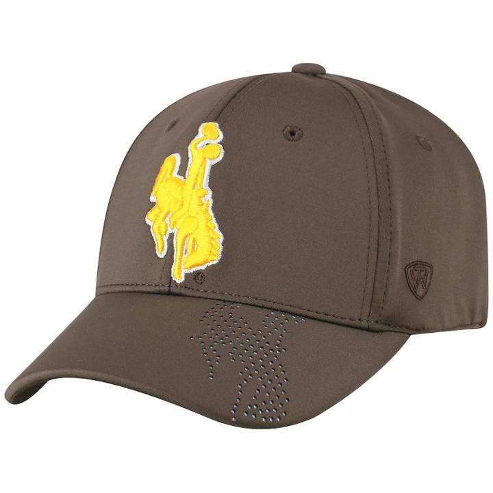 Adult Top Of The World Wyoming Cowboys Pitted Memory-fit Cap, Men's, Dark Brown
