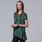 Women's Simply Vera Vera Wang Essential Textured Tee, Size: Xs, Green