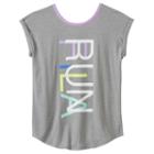 Girls 7-16 Fila Sport&reg; Tie Back Graphic Tee, Girl's, Size: L(14), Light Grey