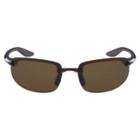 Men's Columbia Unparalleled Semirimless Rectangular Sunglasses, Dark Brown